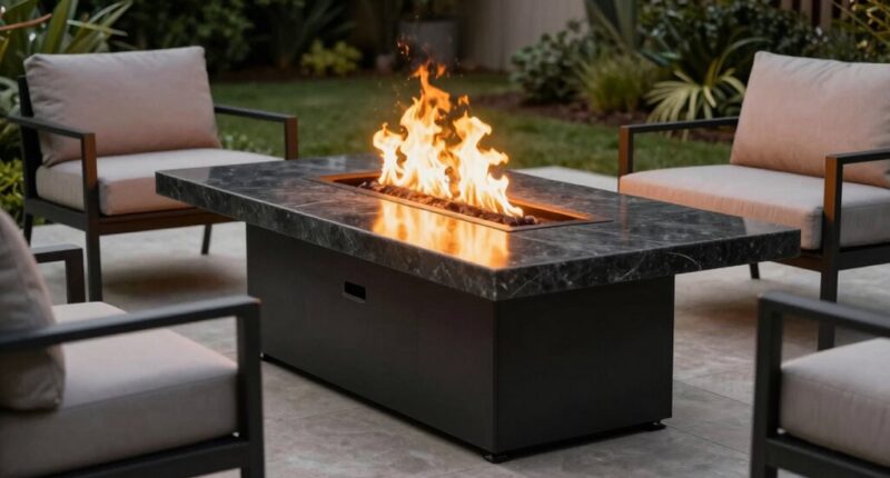 top rectangular propane fire pits