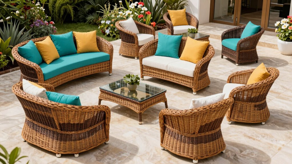 top resin wicker patio sets