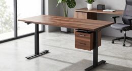 top standing desk drawers