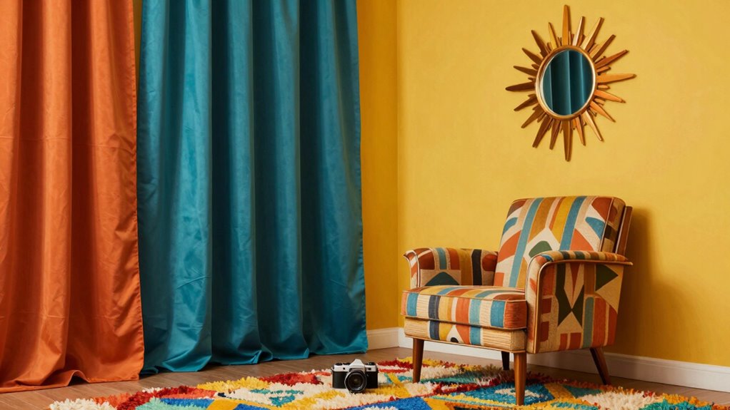 vibrant retro style colors