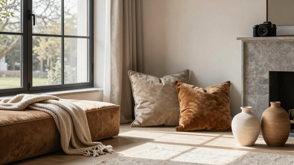 warm neutrals create cozy spaces