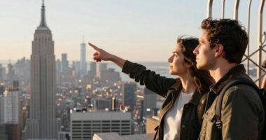 Couple On Empire State Building